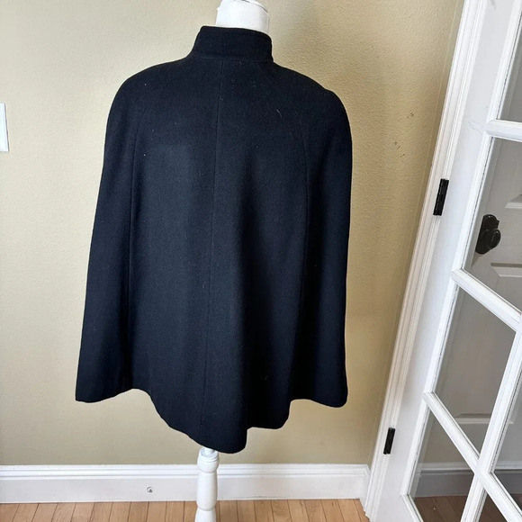 DALE DRESSIN Amicale Superfine Merino Wool Cape Style Jacket Coat One Size - Picture 6 of 10